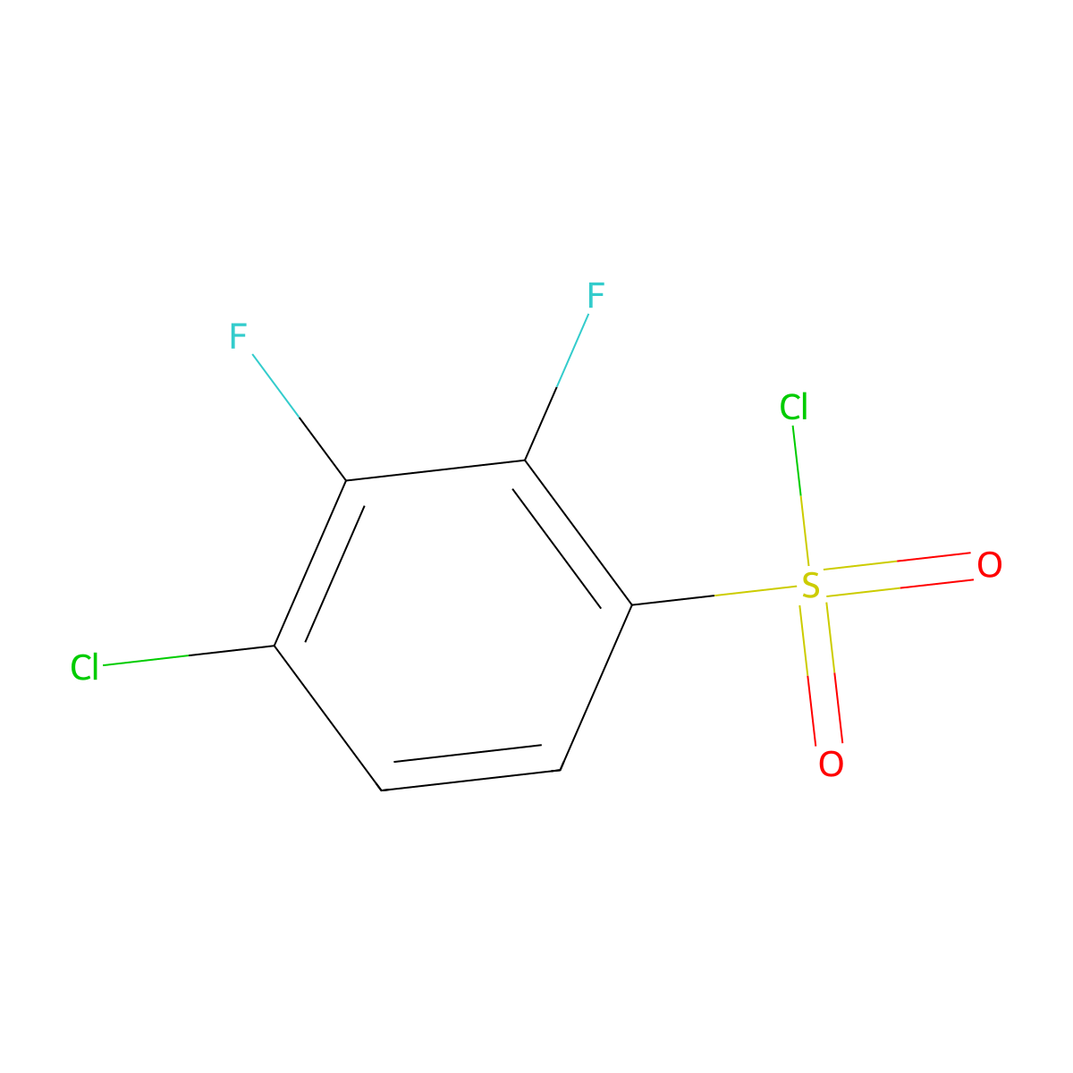 4-Chloro-2,3-difluorobenzene-1-sulfonyl chloride molecular structure, CAS 1805224-93-4