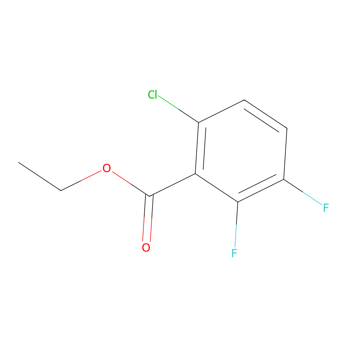 Ethyl 6-chloro-2,3-difluorobenzoate molecular structure, CAS 1805224-98-9