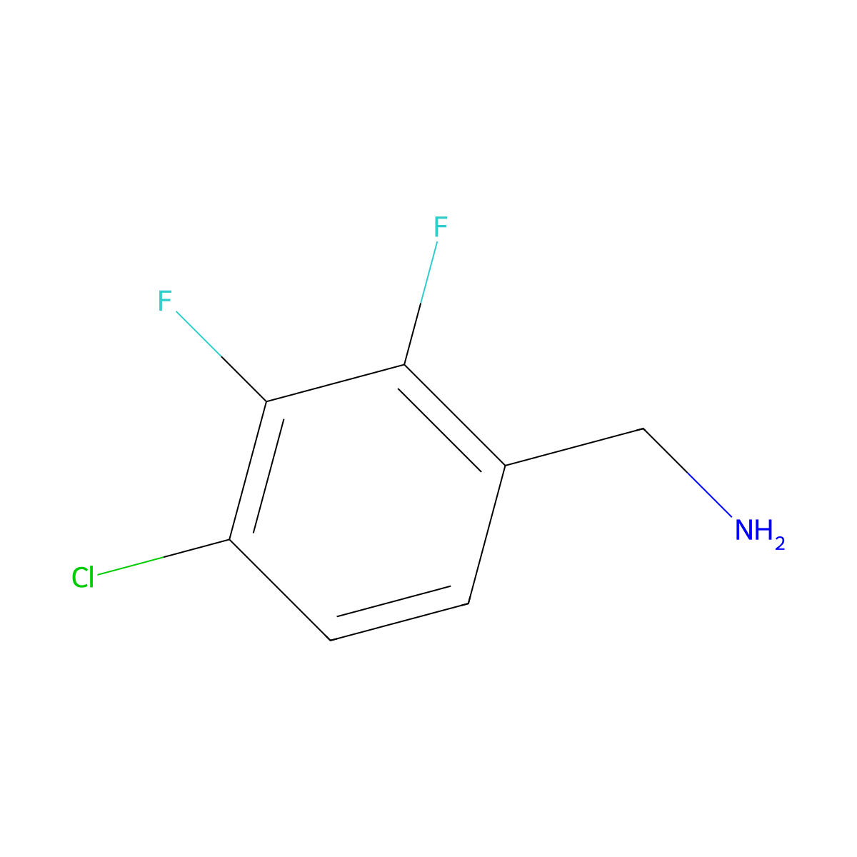 (4-Chloro-2,3-difluorophenyl)methanamine molecular structure, CAS 1805225-02-8