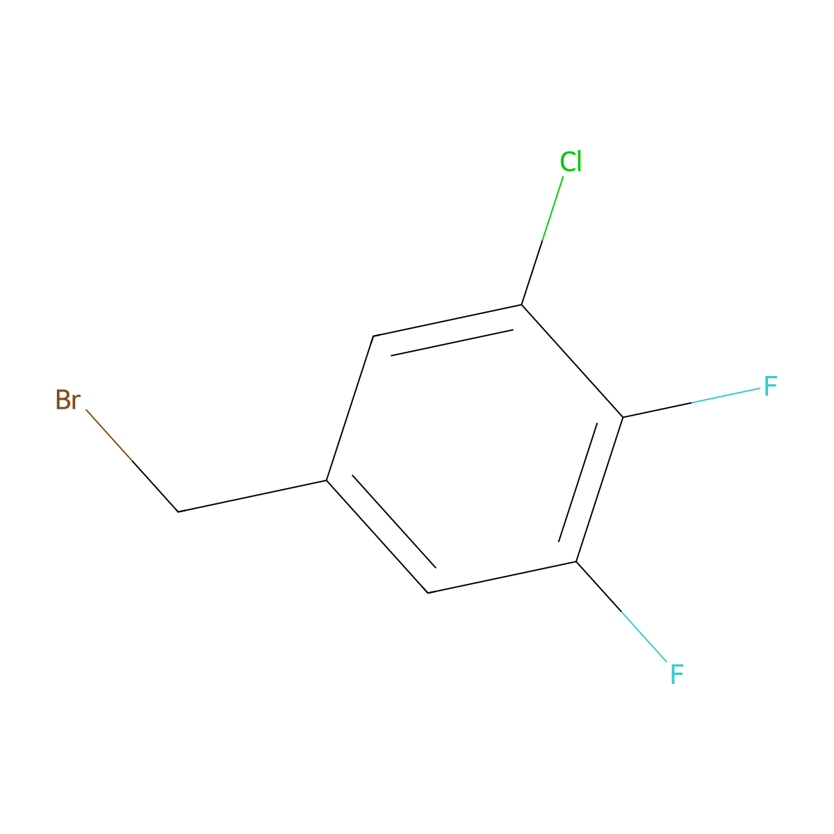 5-(Bromomethyl)-1-chloro-2,3-difluorobenzene molecular structure, CAS 1805225-13-1