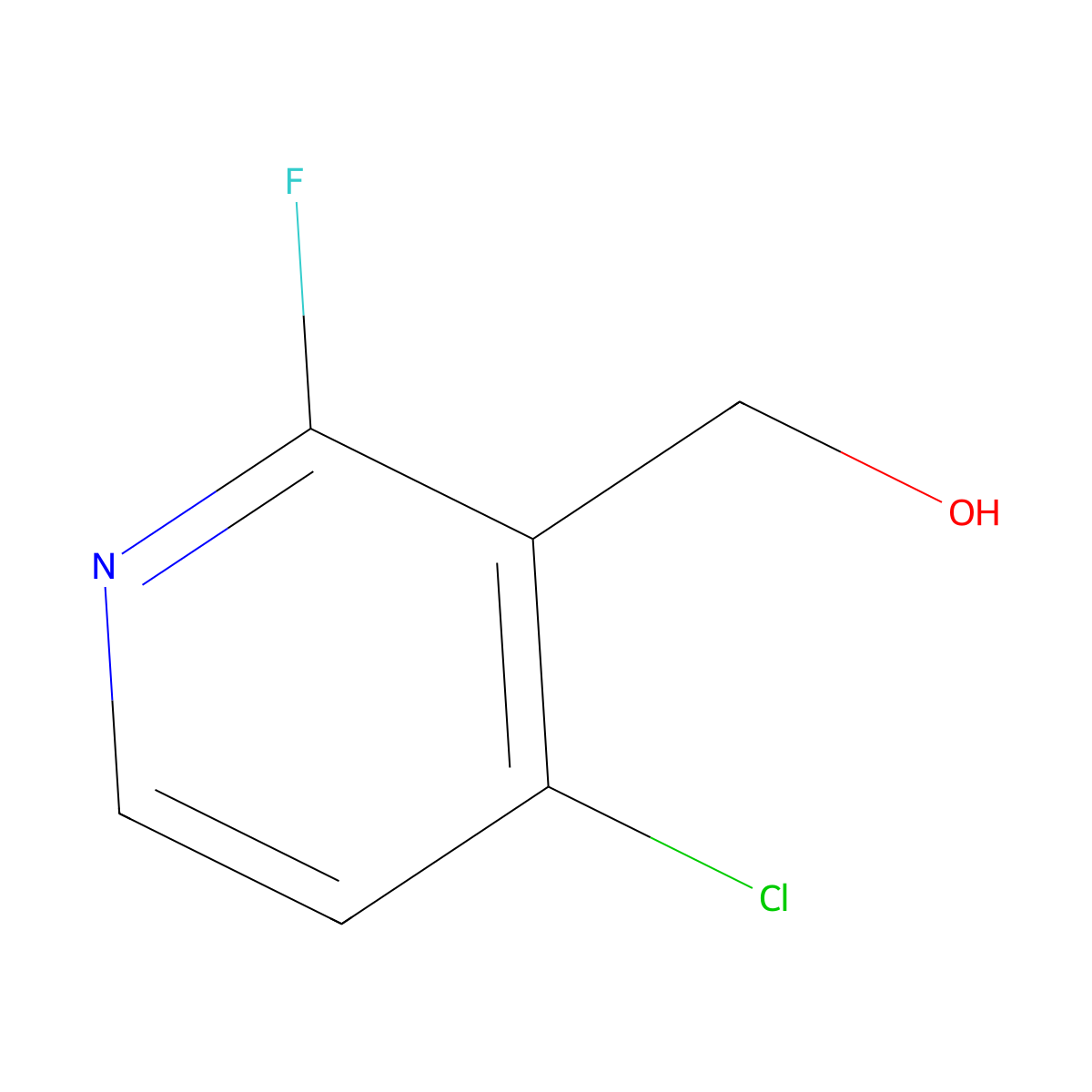 (4-Chloro-2-fluoropyridin-3-yl)methanol molecular structure, CAS 1805225-41-5