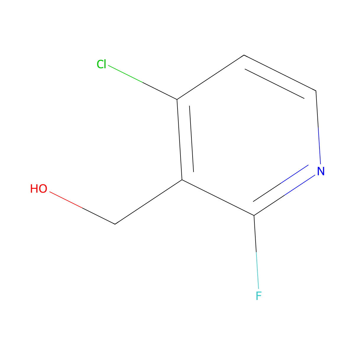 (4-Chloro-2-fluoropyridin-3-yl)methanol molecular structure, CAS 1805225-41-5