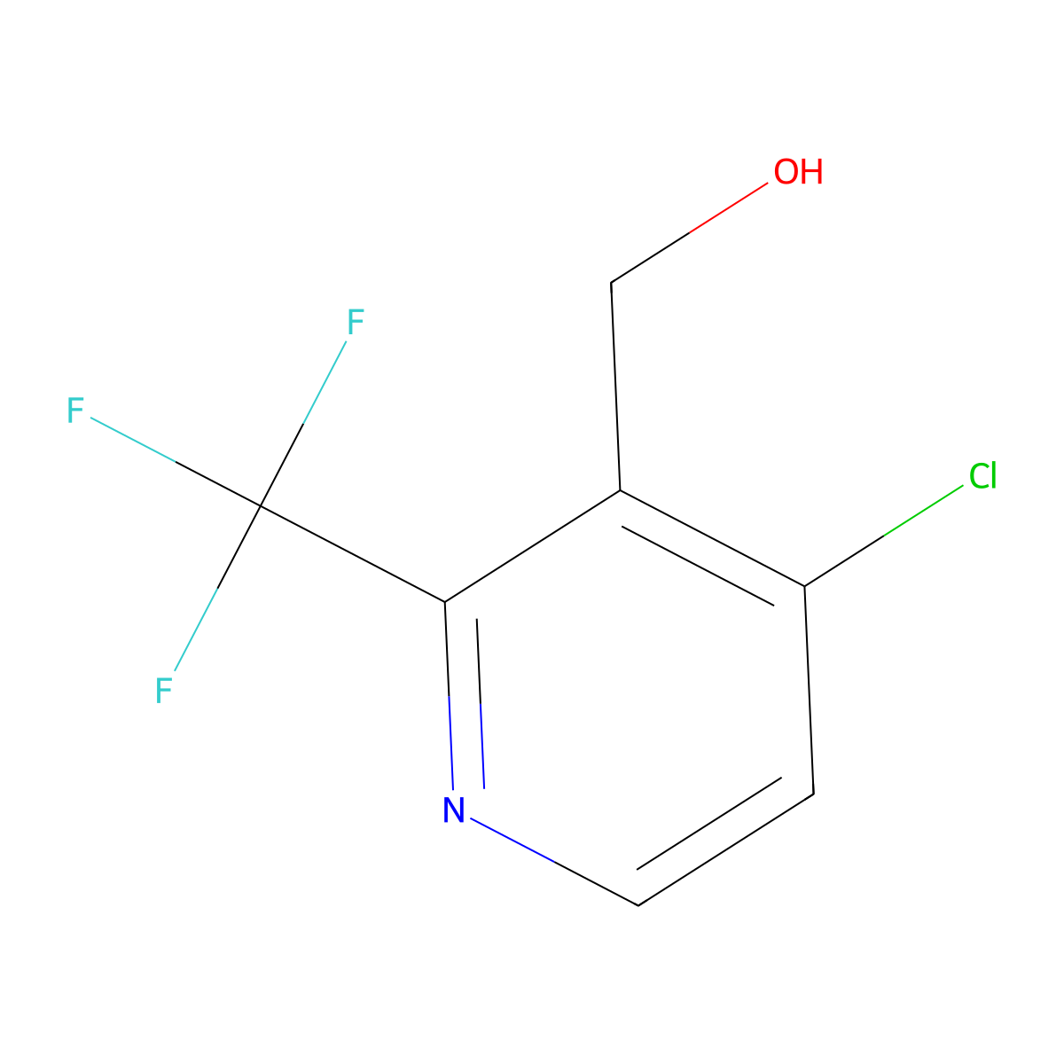 [4-Chloro-2-(trifluoromethyl)pyridin-3-yl]methanol molecular structure, CAS 1805234-88-1