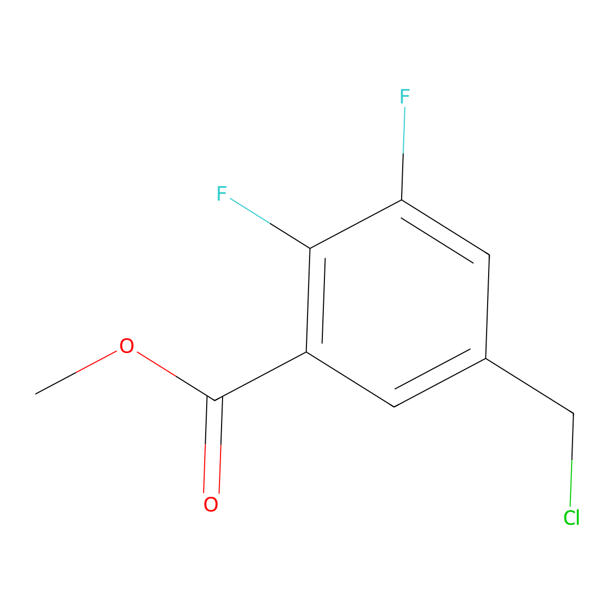 Methyl 5-(chloromethyl)-2,3-difluorobenzoate molecular structure, CAS 1805237-81-3