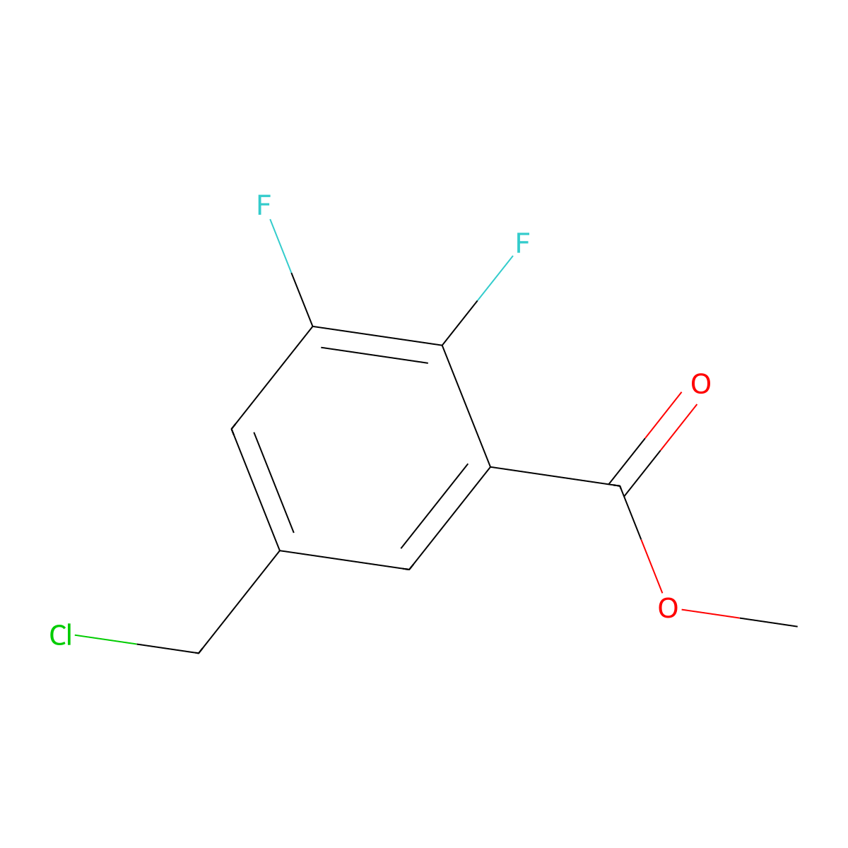 Methyl 5-(chloromethyl)-2,3-difluorobenzoate molecular structure, CAS 1805237-81-3