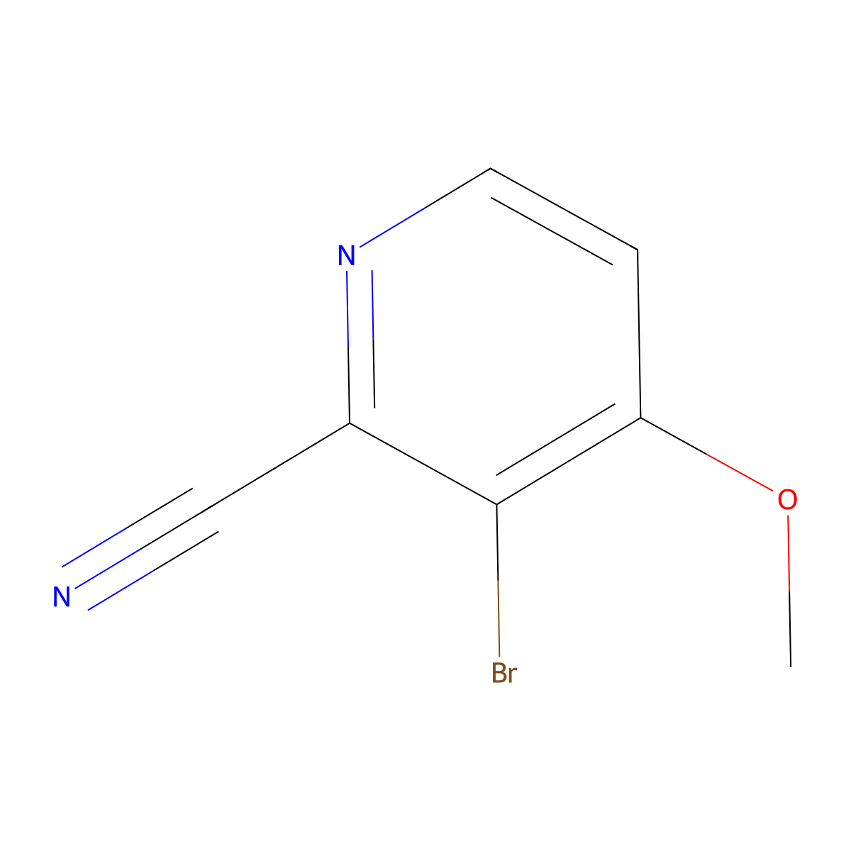 3-Bromo-4-methoxypyridine-2-carbonitrile molecular structure, CAS 1805248-80-9