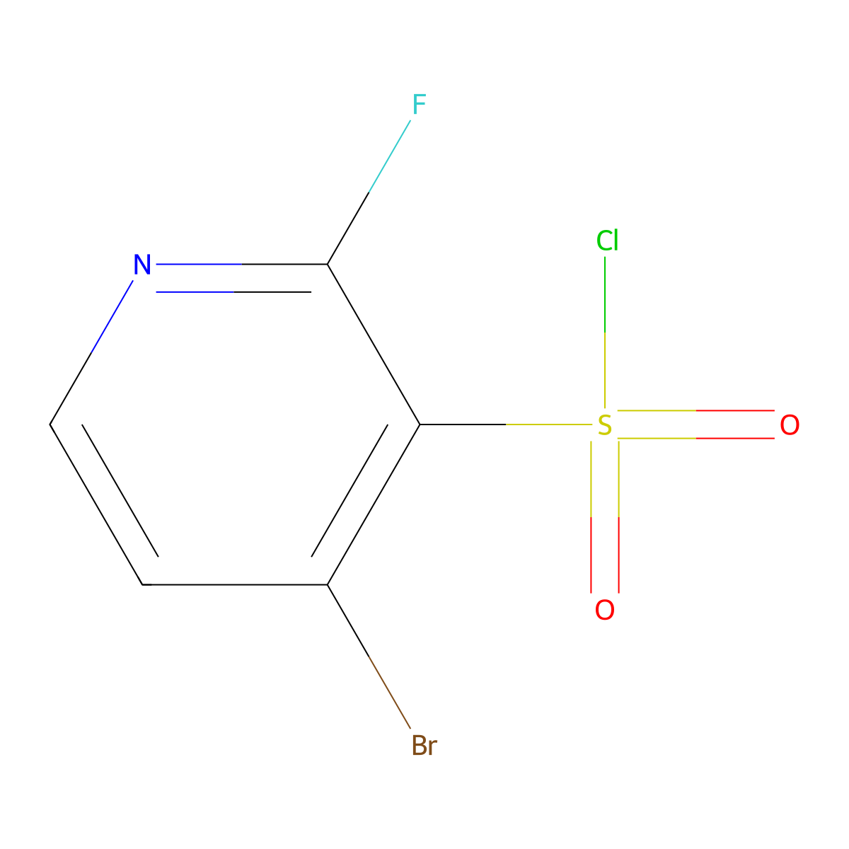 4-Bromo-2-fluoropyridine-3-sulfonyl chloride molecular structure, CAS 1805249-06-2