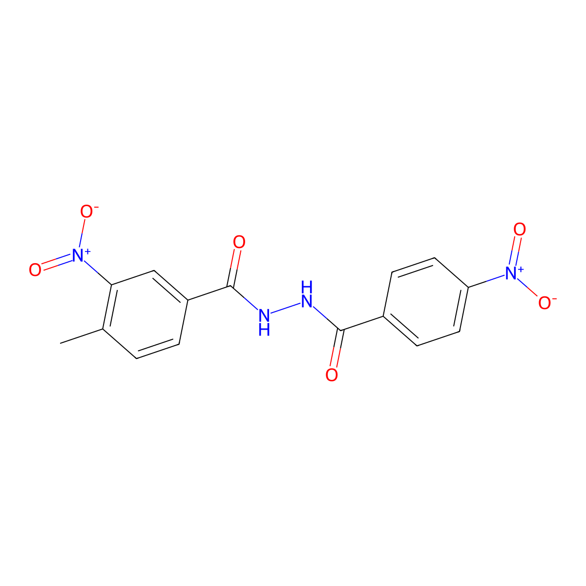 4-methyl-3-nitro-N'-(4-nitrobenzoyl)benzohydrazide molecular structure, CAS 180525-86-4