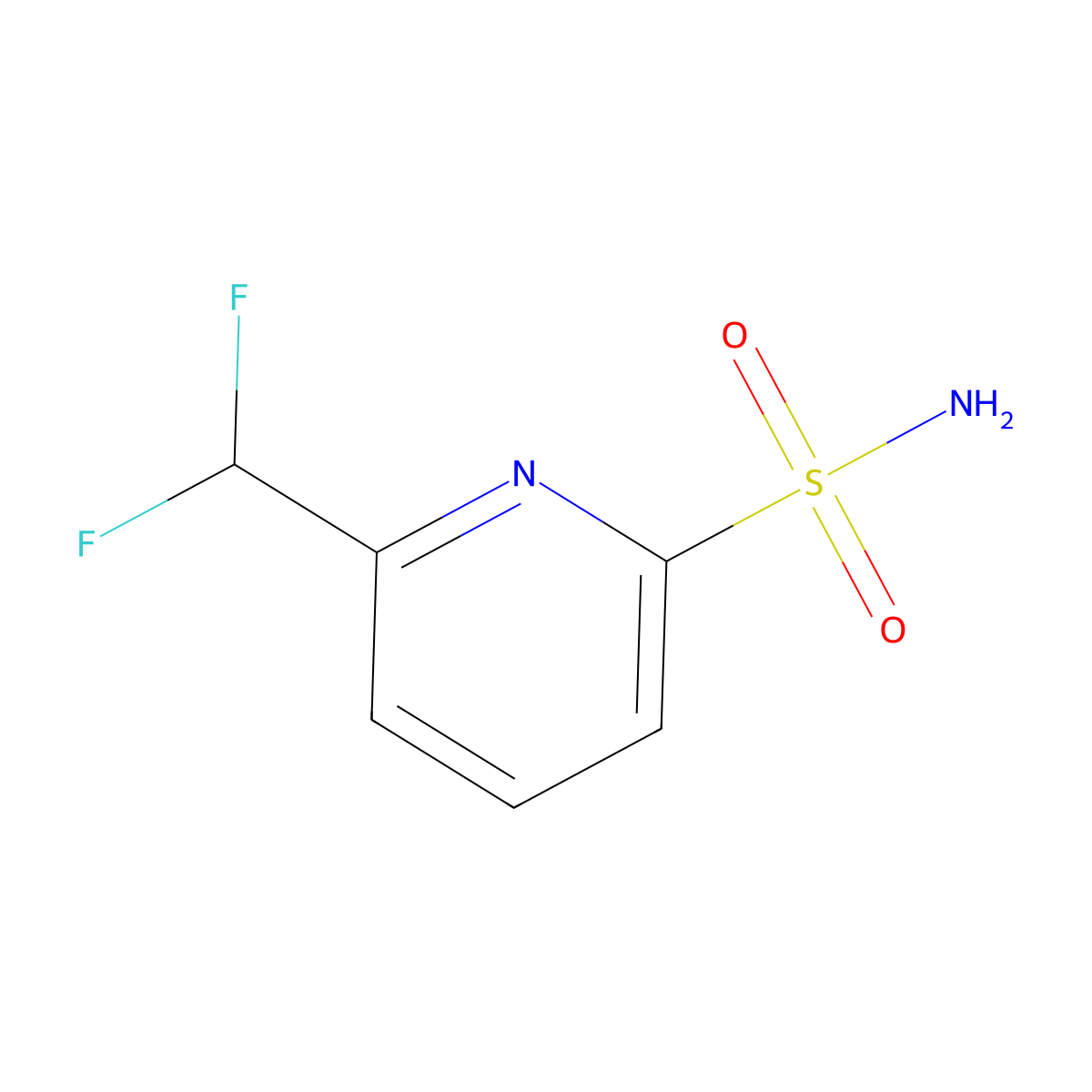 6-(Difluoromethyl)pyridine-2-sulfonamide molecular structure, CAS 1805252-18-9