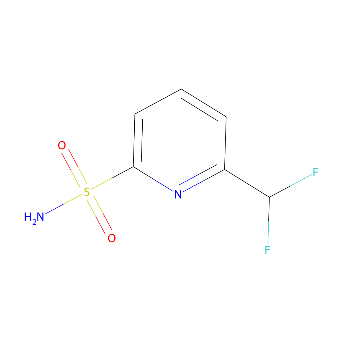 6-(Difluoromethyl)pyridine-2-sulfonamide molecular structure, CAS 1805252-18-9
