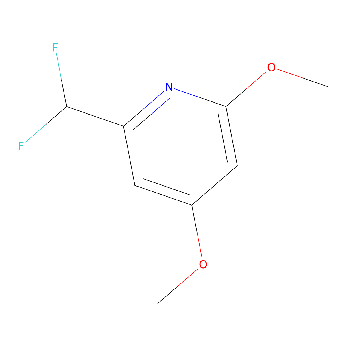 2-(Difluoromethyl)-4,6-dimethoxypyridine molecular structure, CAS 1805253-50-2
