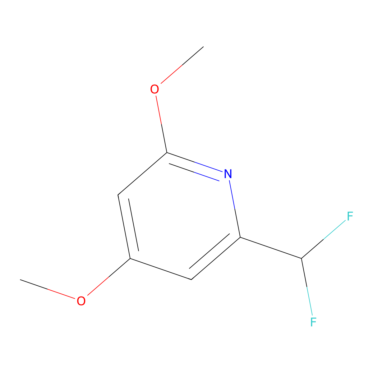2-(Difluoromethyl)-4,6-dimethoxypyridine molecular structure, CAS 1805253-50-2