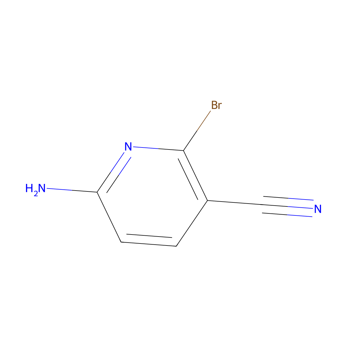 6-Amino-2-bromonicotinonitrile molecular structure, CAS 1805270-30-7