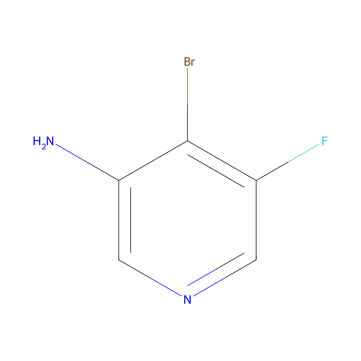 4-Bromo-5-fluoropyridin-3-amine molecular structure, CAS 1805270-33-0