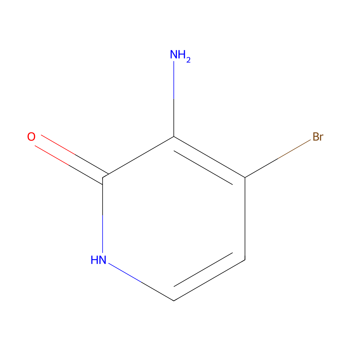3-Amino-4-bromopyridin-2-ol molecular structure, CAS 1805270-38-5
