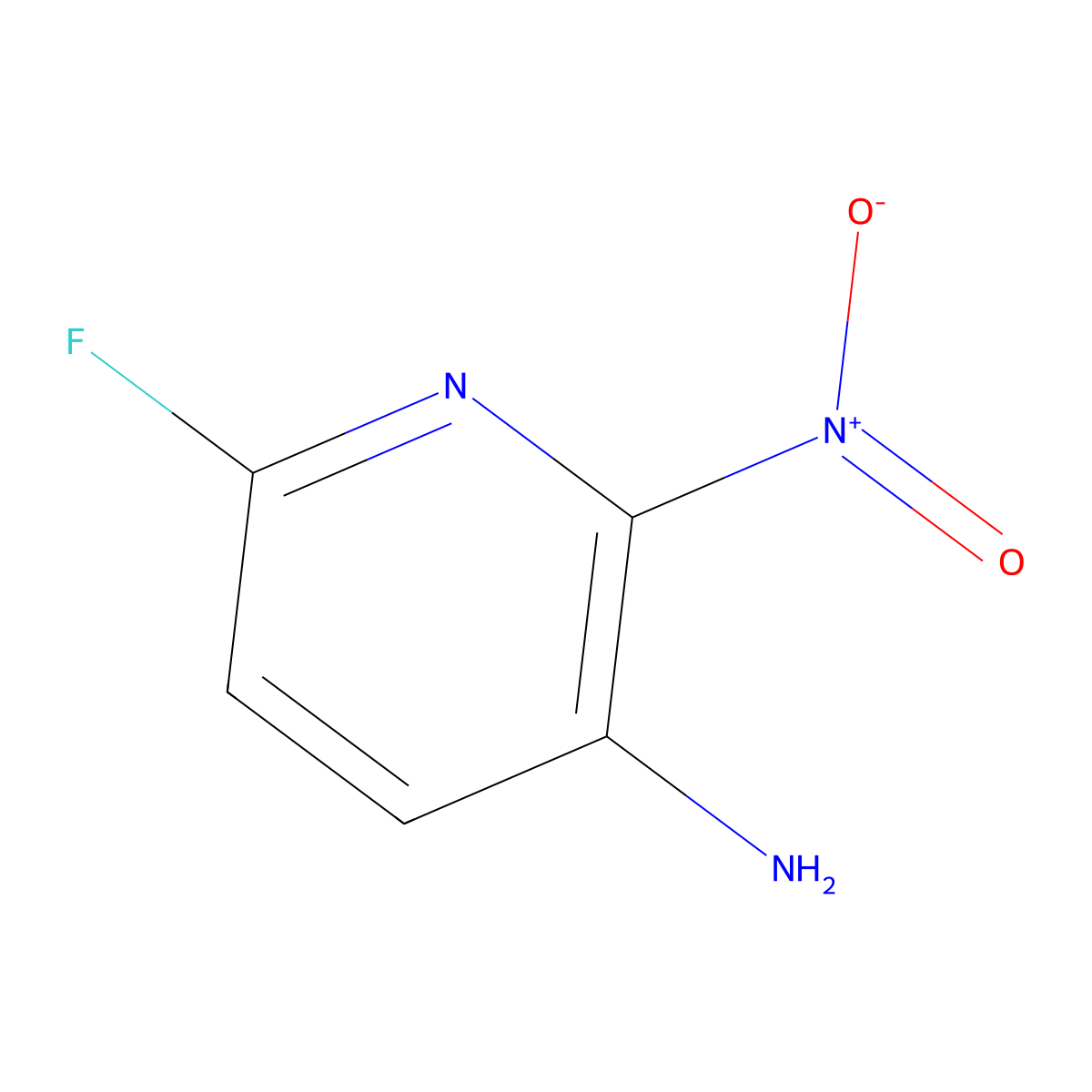 6-Fluoro-2-nitropyridin-3-amine molecular structure, CAS 1805275-83-5