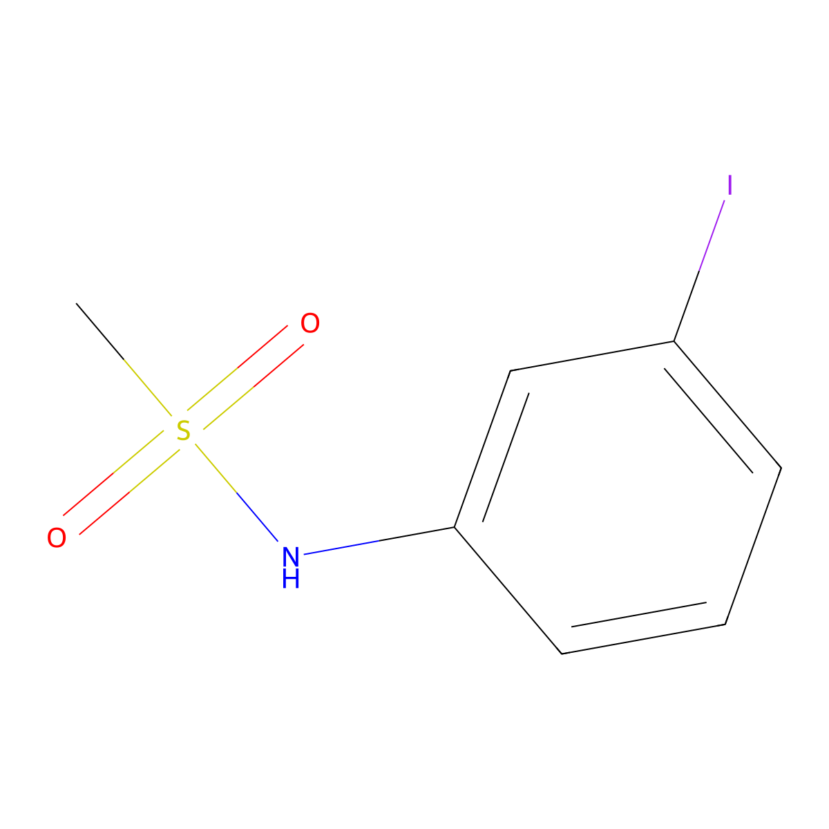 N-(3-iodophenyl)methanesulfonamide molecular structure, CAS 180530-10-3