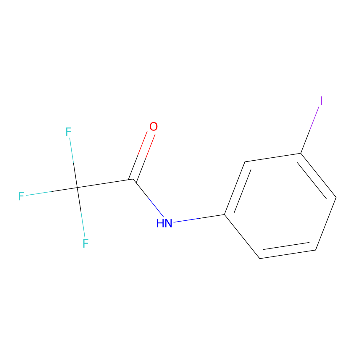 2,2,2-trifluoro-N-(3-iodophenyl)acetamide molecular structure, CAS 180530-11-4