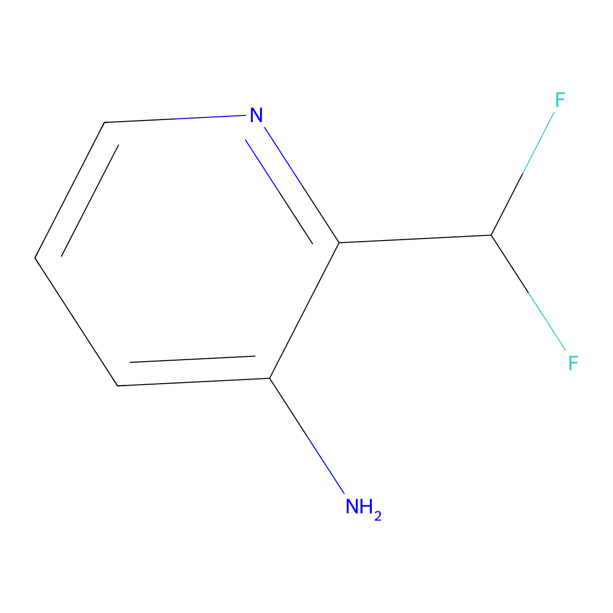 2-(Difluoromethyl)pyridin-3-amine molecular structure, CAS 1805301-57-8