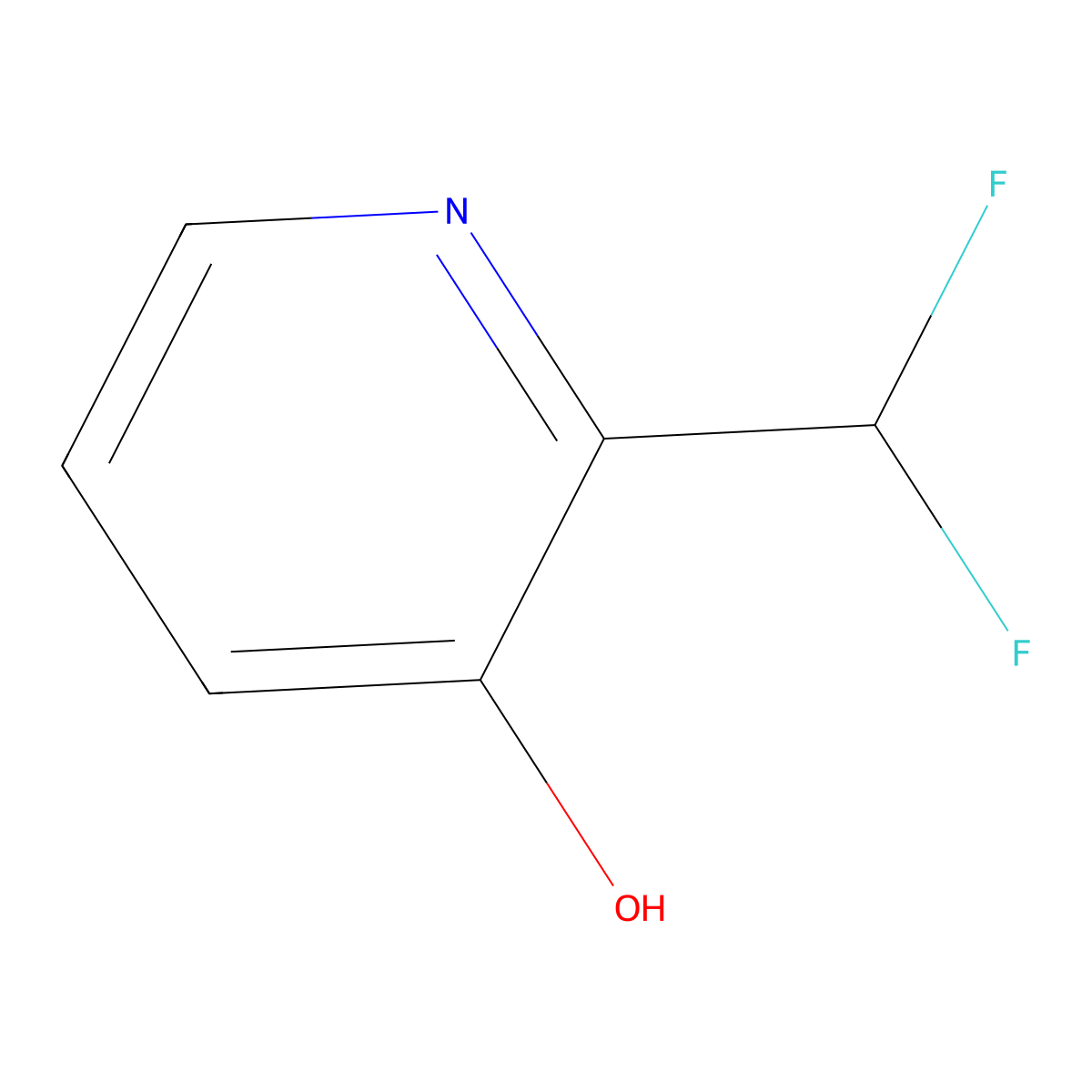 2-(Difluoromethyl)pyridin-3-ol molecular structure, CAS 1805301-68-1
