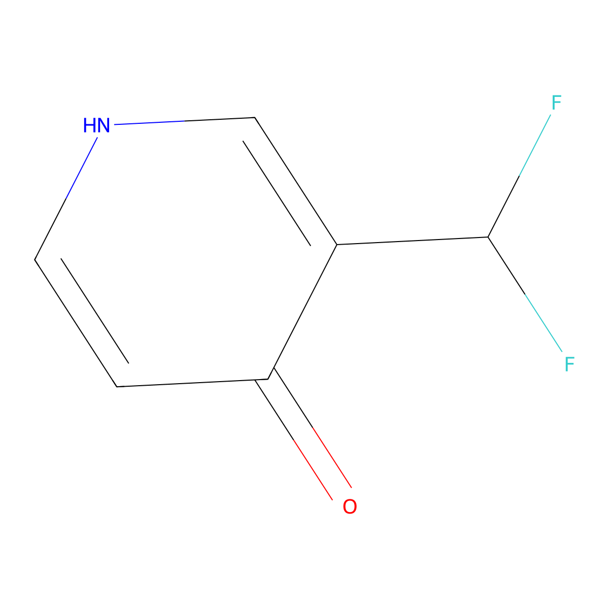 3-(Difluoromethyl)pyridin-4-ol molecular structure, CAS 1805301-71-6