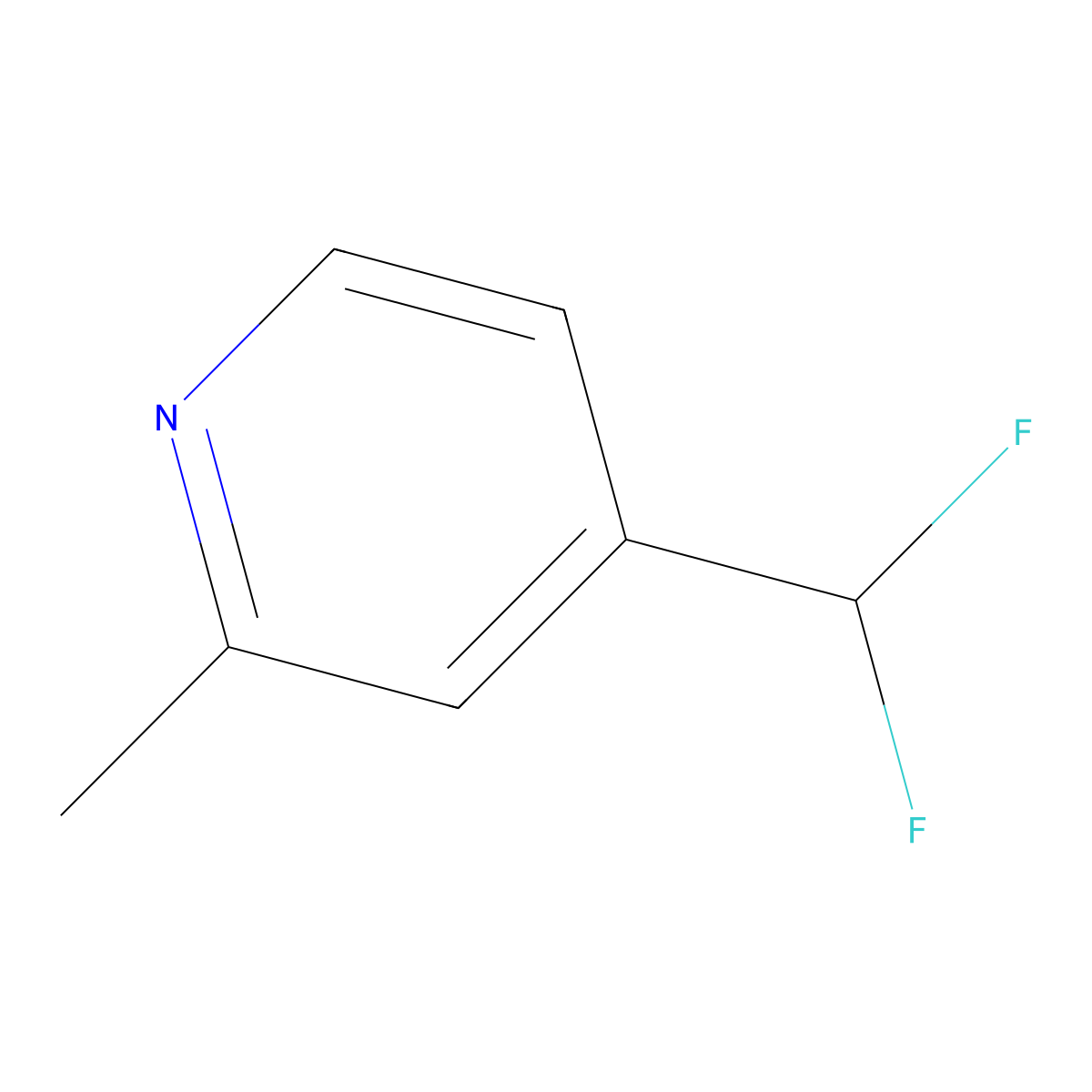 4-(Difluoromethyl)-2-methylpyridine molecular structure, CAS 1805310-42-2