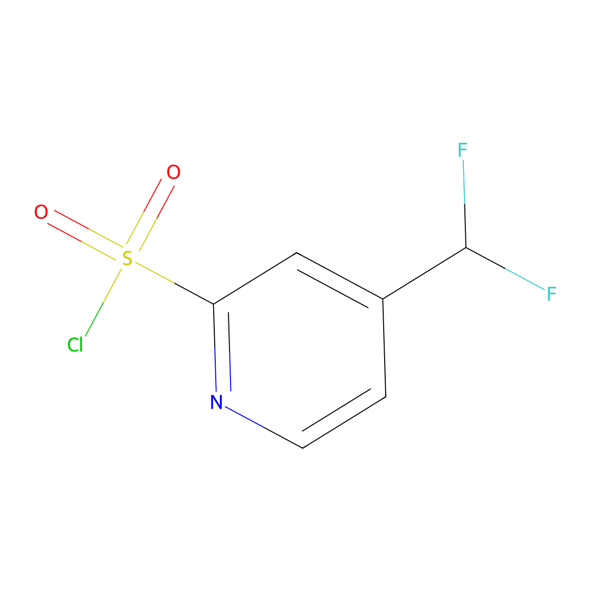 4-(Difluoromethyl)pyridine-2-sulfonyl chloride molecular structure, CAS 1805310-66-0