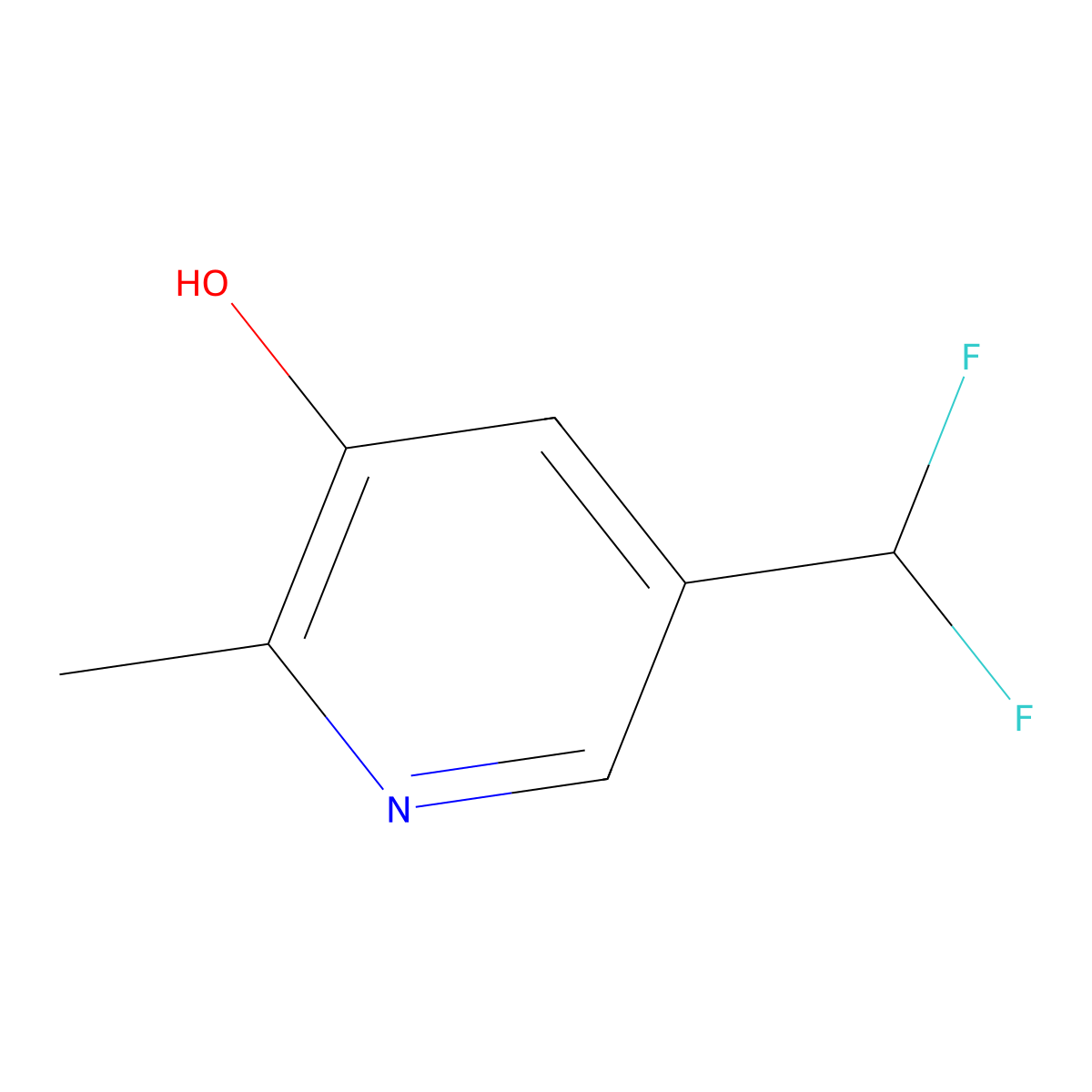 5-(Difluoromethyl)-2-methylpyridin-3-ol molecular structure, CAS 1805314-28-6