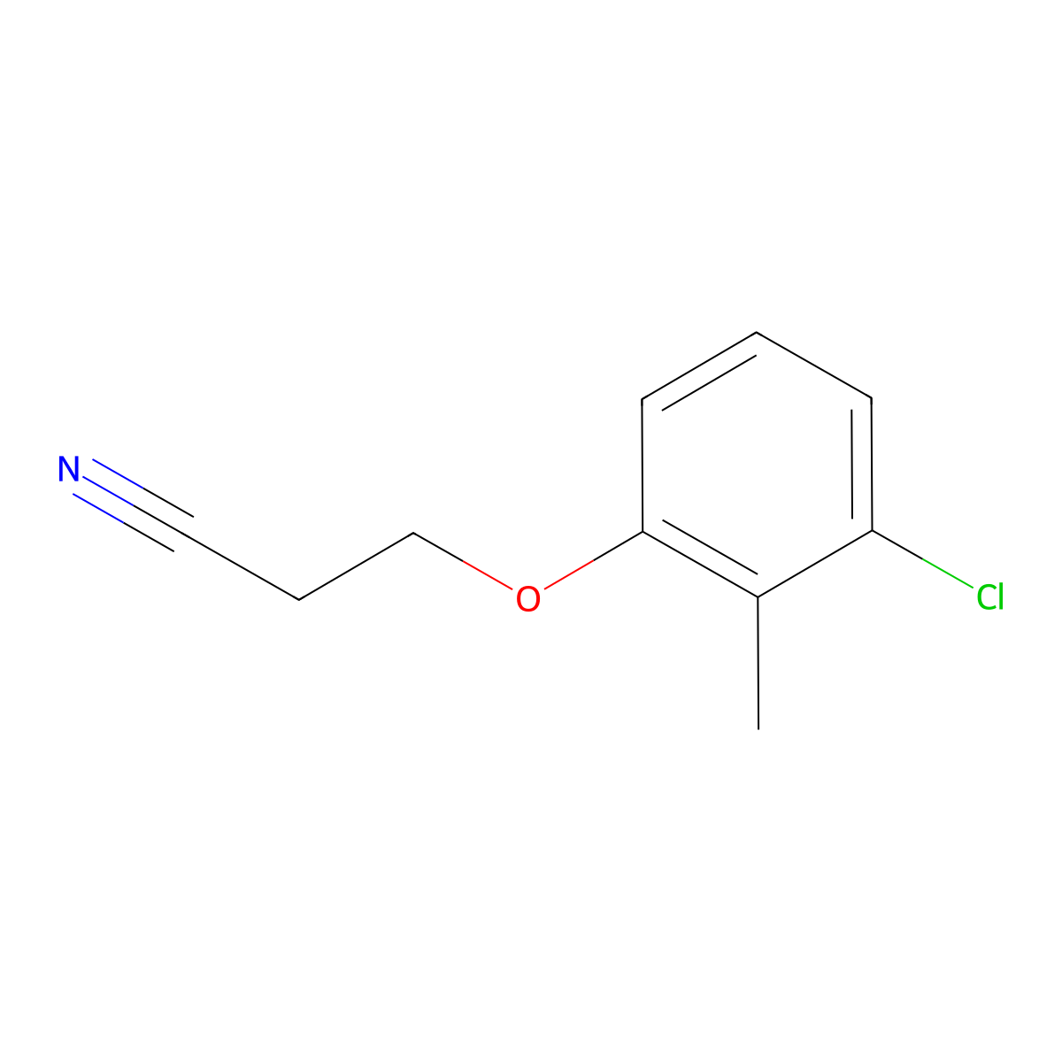 3-(3-Chloro-2-methylphenoxy)propanenitrile molecular structure, CAS 180533-28-2