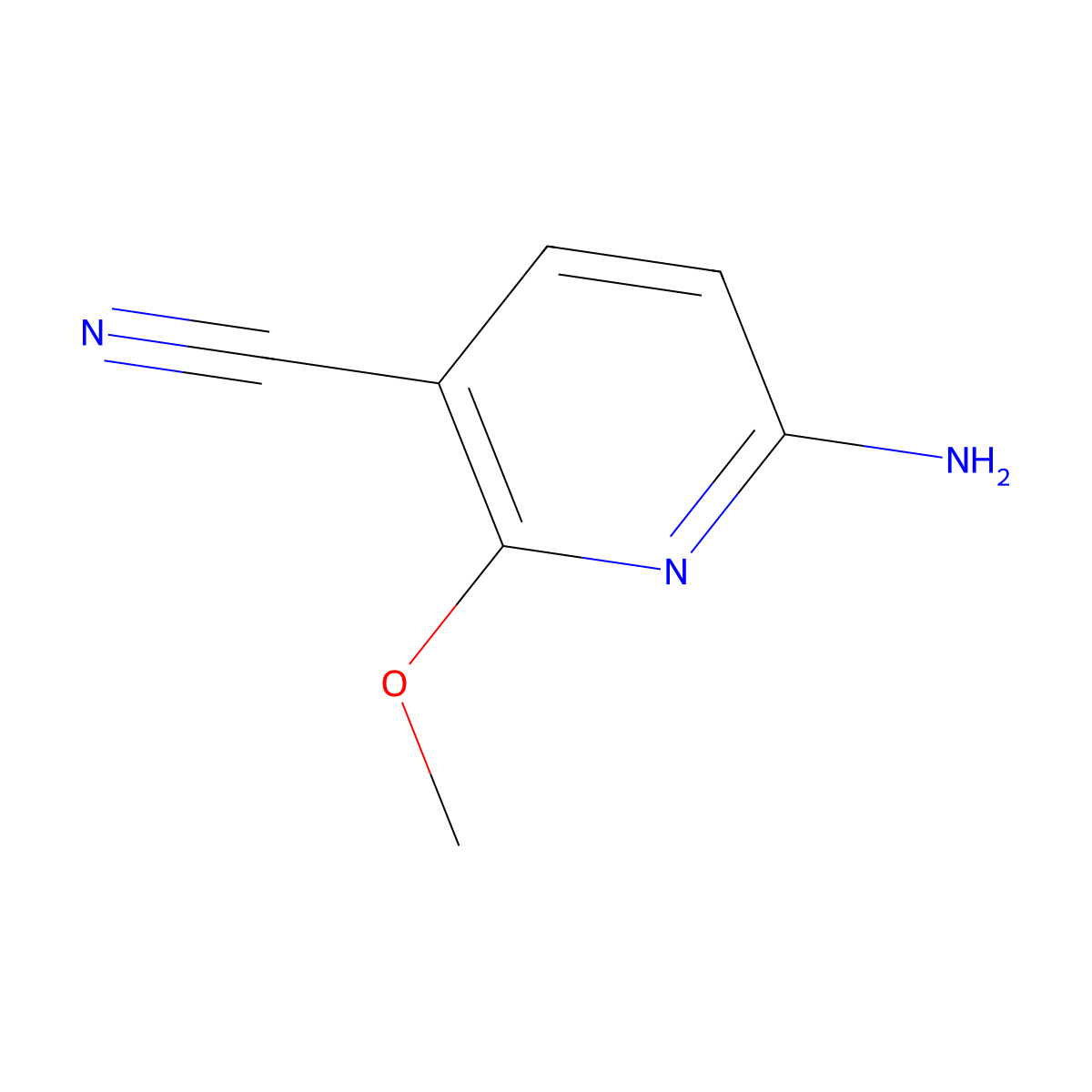 6-Amino-2-methoxypyridine-3-carbonitrile molecular structure, CAS 1805395-06-5