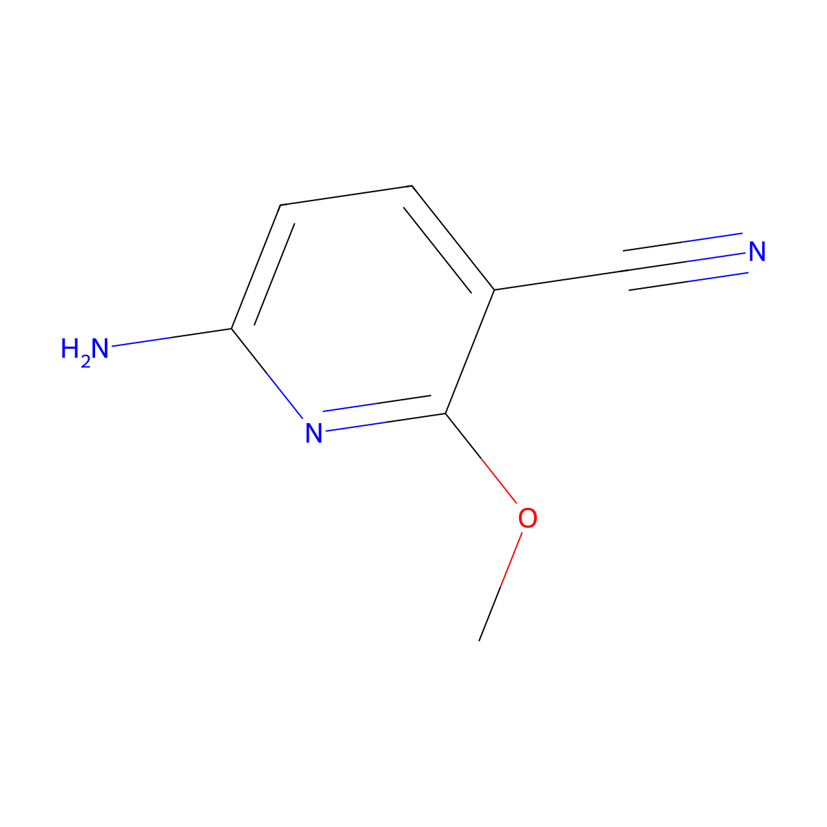 6-Amino-2-methoxypyridine-3-carbonitrile molecular structure, CAS 1805395-06-5