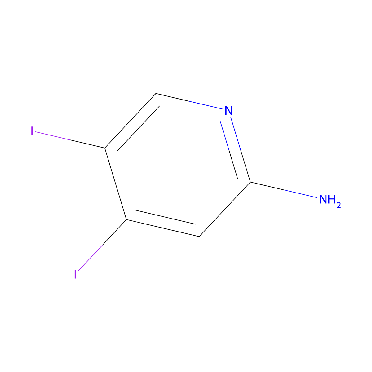 4,5-Diiodopyridin-2-amine molecular structure, CAS 1805397-21-0