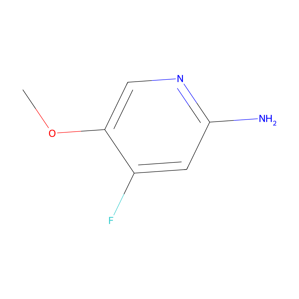 4-Fluoro-5-methoxypyridin-2-amine molecular structure, CAS 1805398-31-5