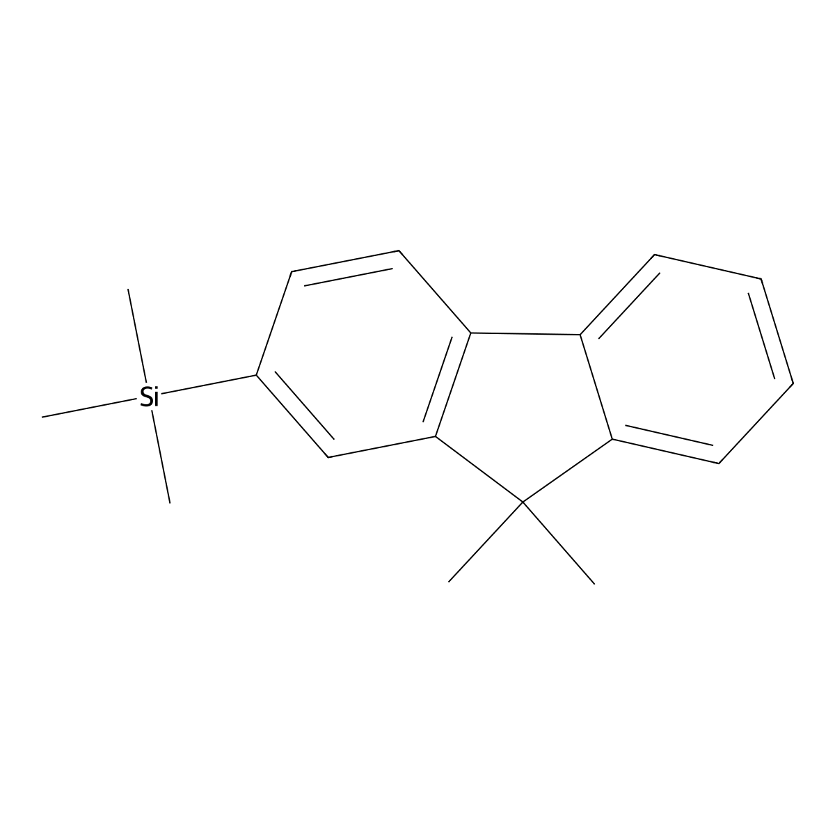 (9,9-Dimethyl-9H-fluoren-2-yl)trimethylsilane molecular structure, CAS 18054-26-7