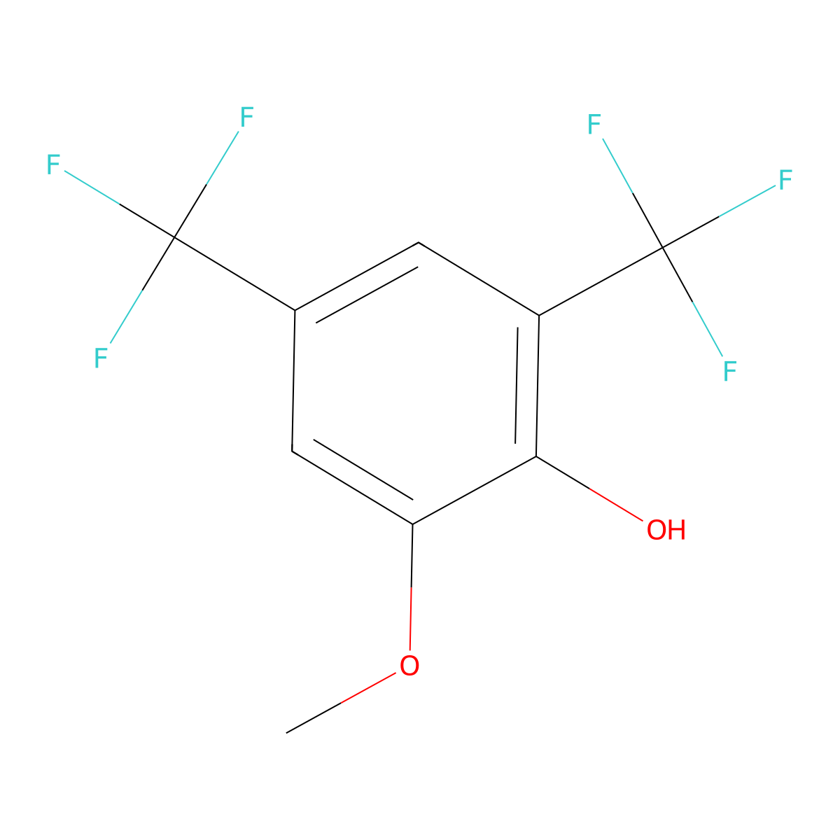 2-Methoxy-4,6-bis(trifluoromethyl)phenol molecular structure, CAS 1805408-63-2
