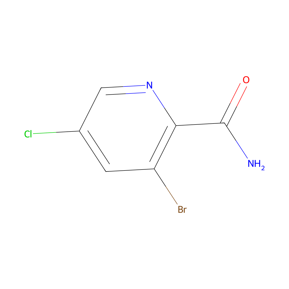 3-Bromo-5-chloropicolinamide molecular structure, CAS 1805410-18-7