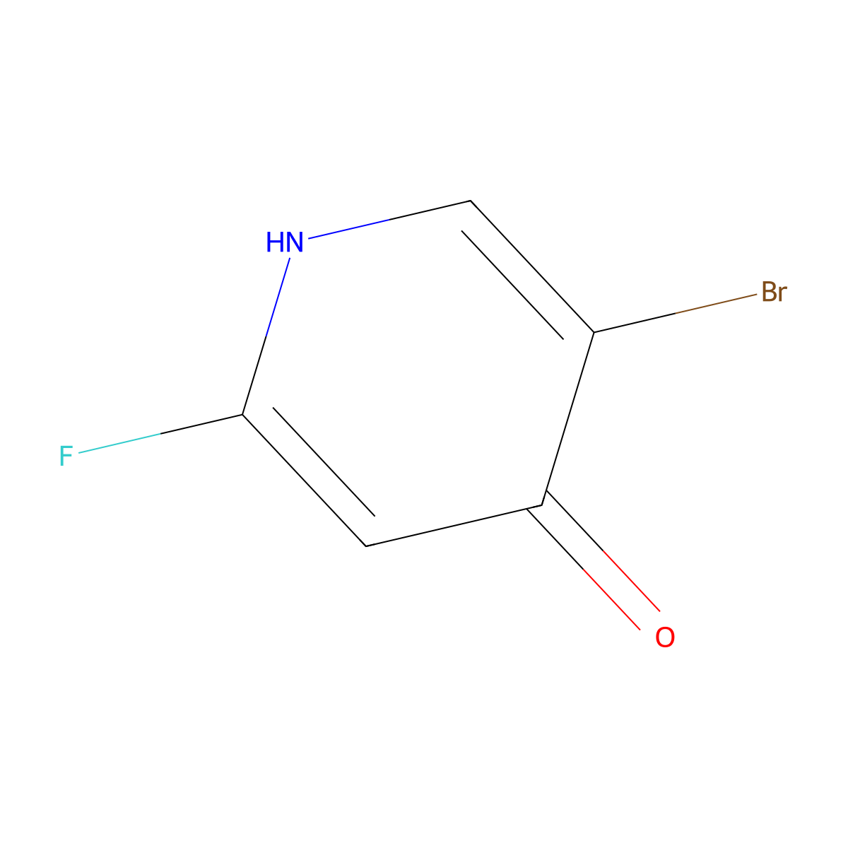 5-Bromo-2-fluoropyridin-4-ol molecular structure, CAS 1805419-79-7