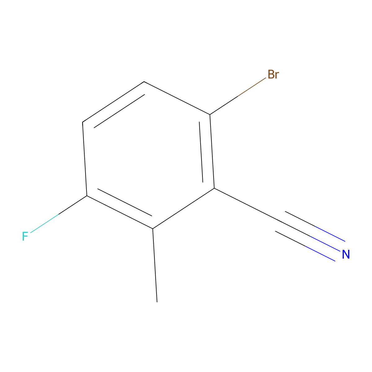 6-Bromo-3-fluoro-2-methylbenzonitrile molecular structure, CAS 1805420-56-7