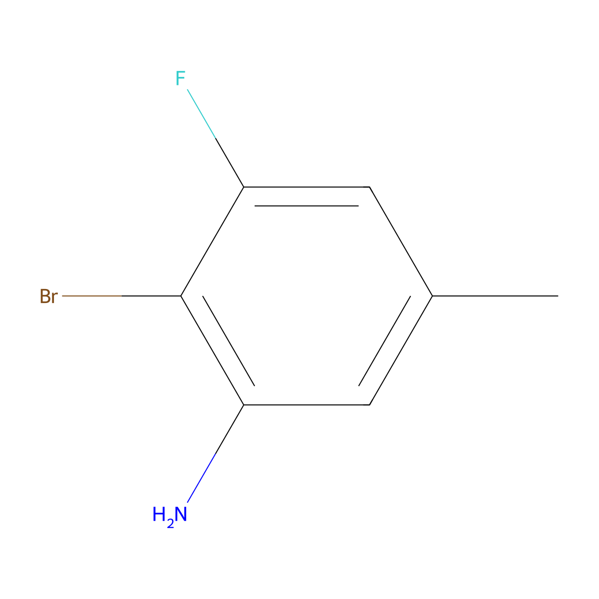 2-Bromo-3-fluoro-5-methylaniline molecular structure, CAS 1805421-04-8