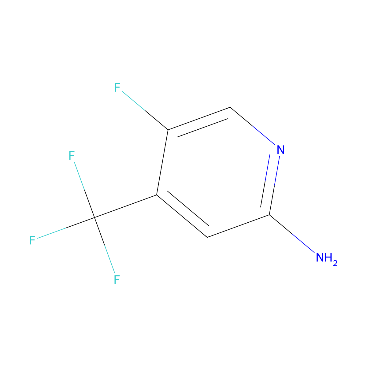 5-Fluoro-4-(trifluoromethyl)pyridin-2-amine molecular structure, CAS 1805428-06-1