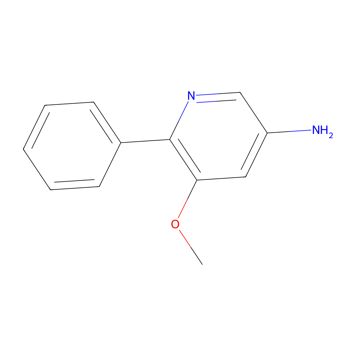 5-Methoxy-6-phenyl-3-pyridinamine molecular structure, CAS 1805430-30-1