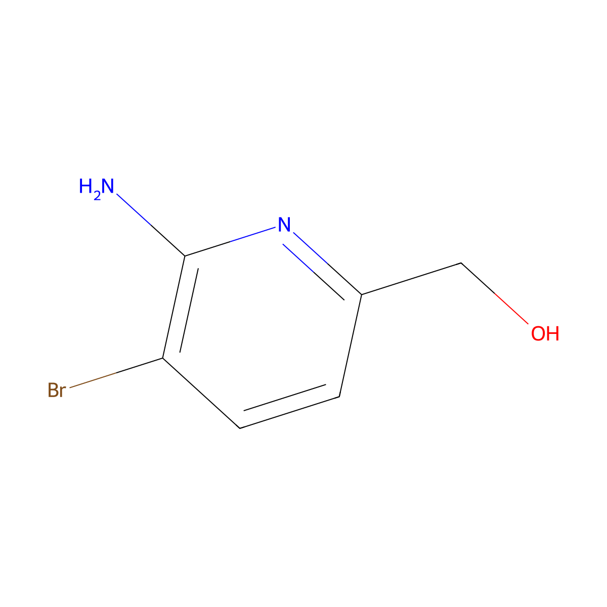 (6-Amino-5-bromopyridin-2-yl)methanol molecular structure, CAS 1805444-09-0