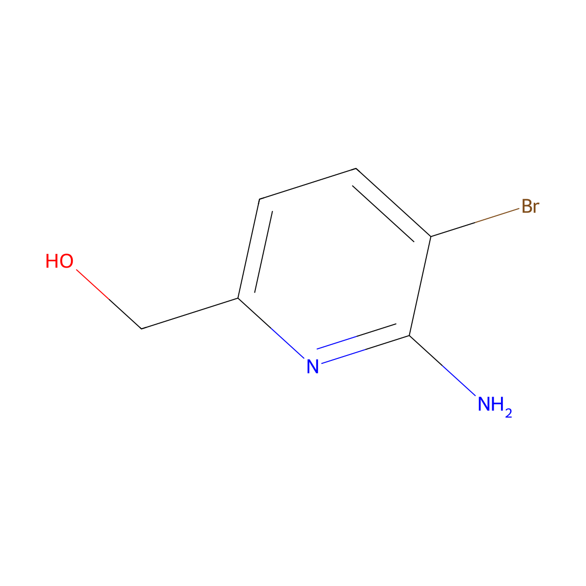 (6-Amino-5-bromopyridin-2-yl)methanol molecular structure, CAS 1805444-09-0