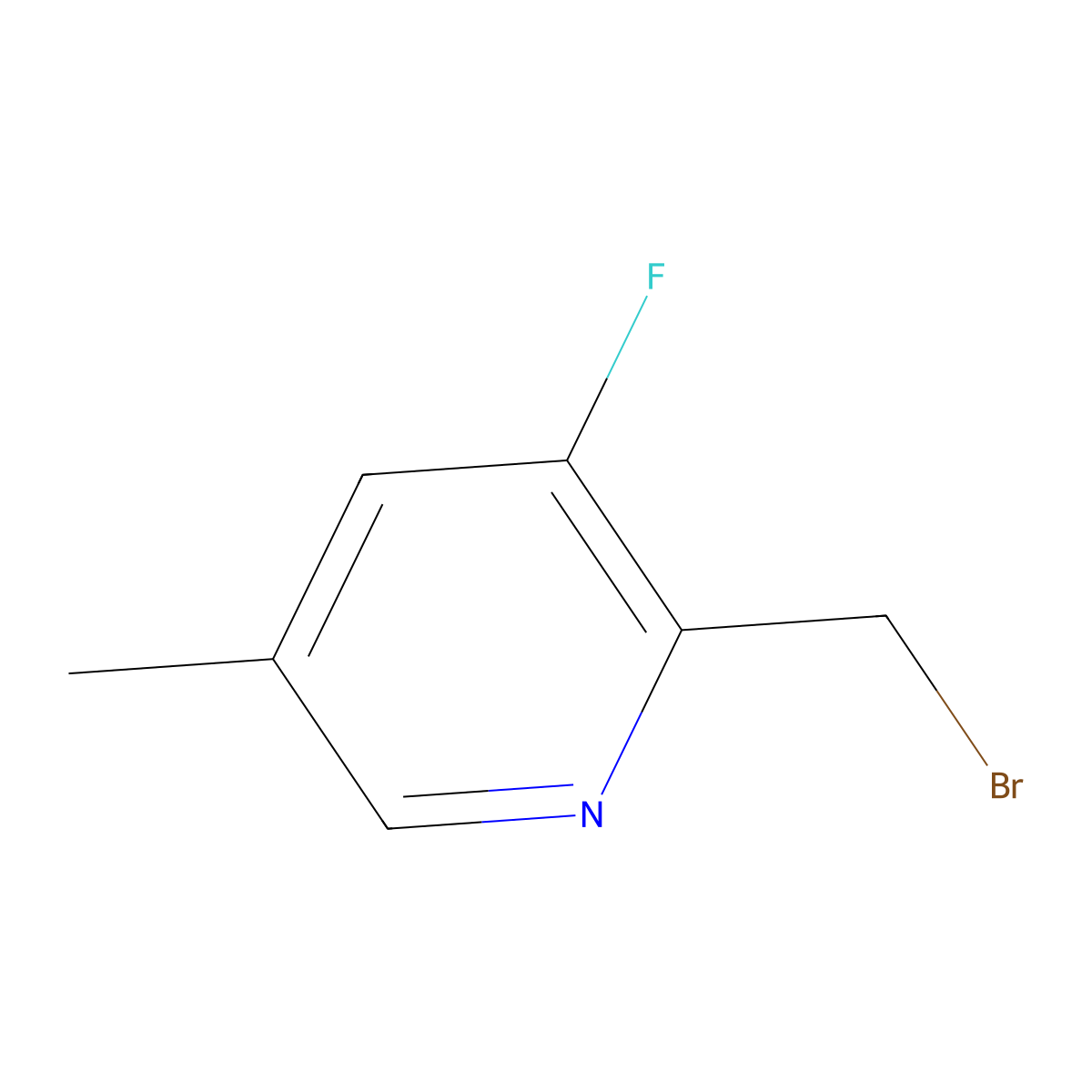 2-(Bromomethyl)-3-fluoro-5-methylpyridine molecular structure, CAS 1805468-66-9
