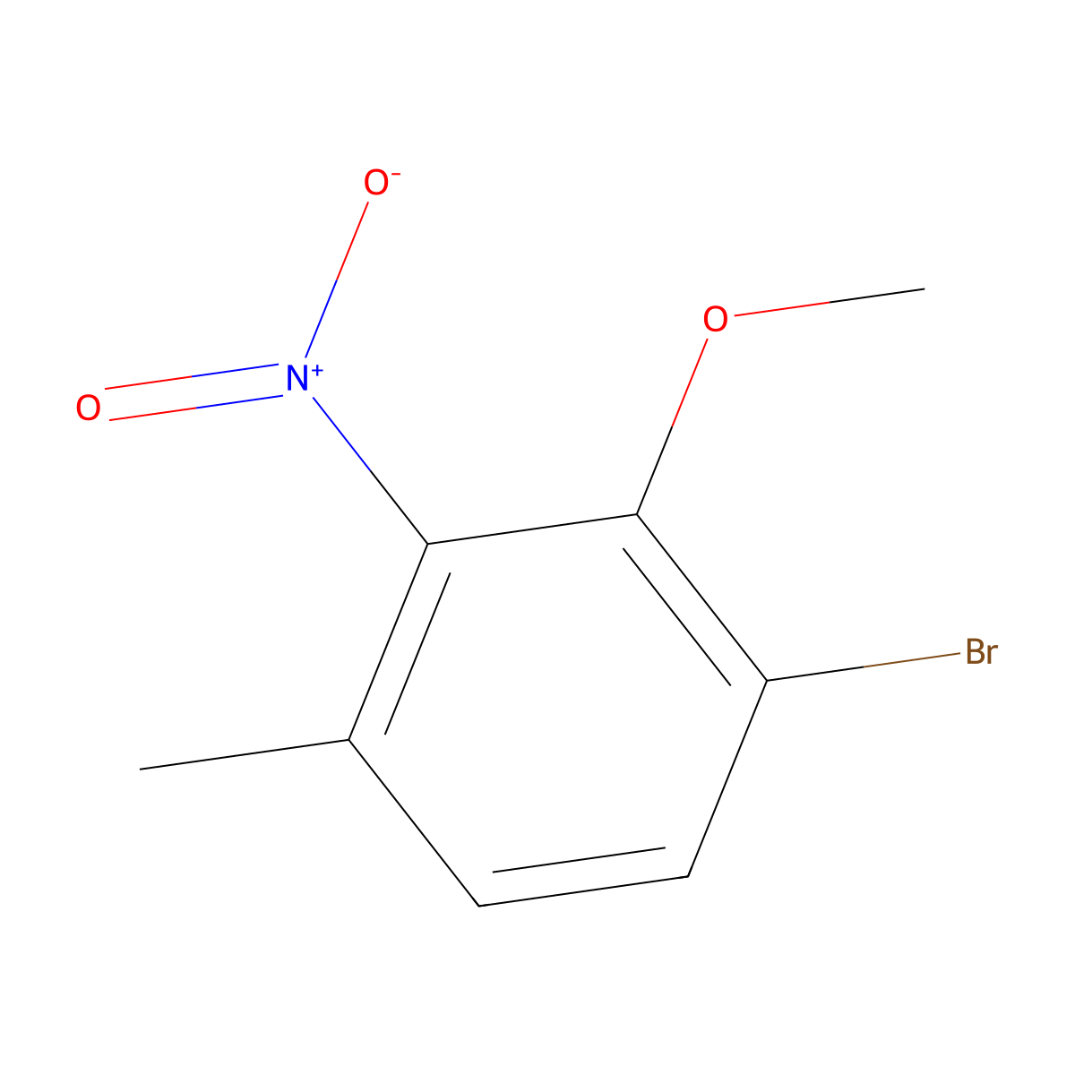 1-Bromo-2-methoxy-4-methyl-3-nitrobenzene molecular structure, CAS 1805469-84-4