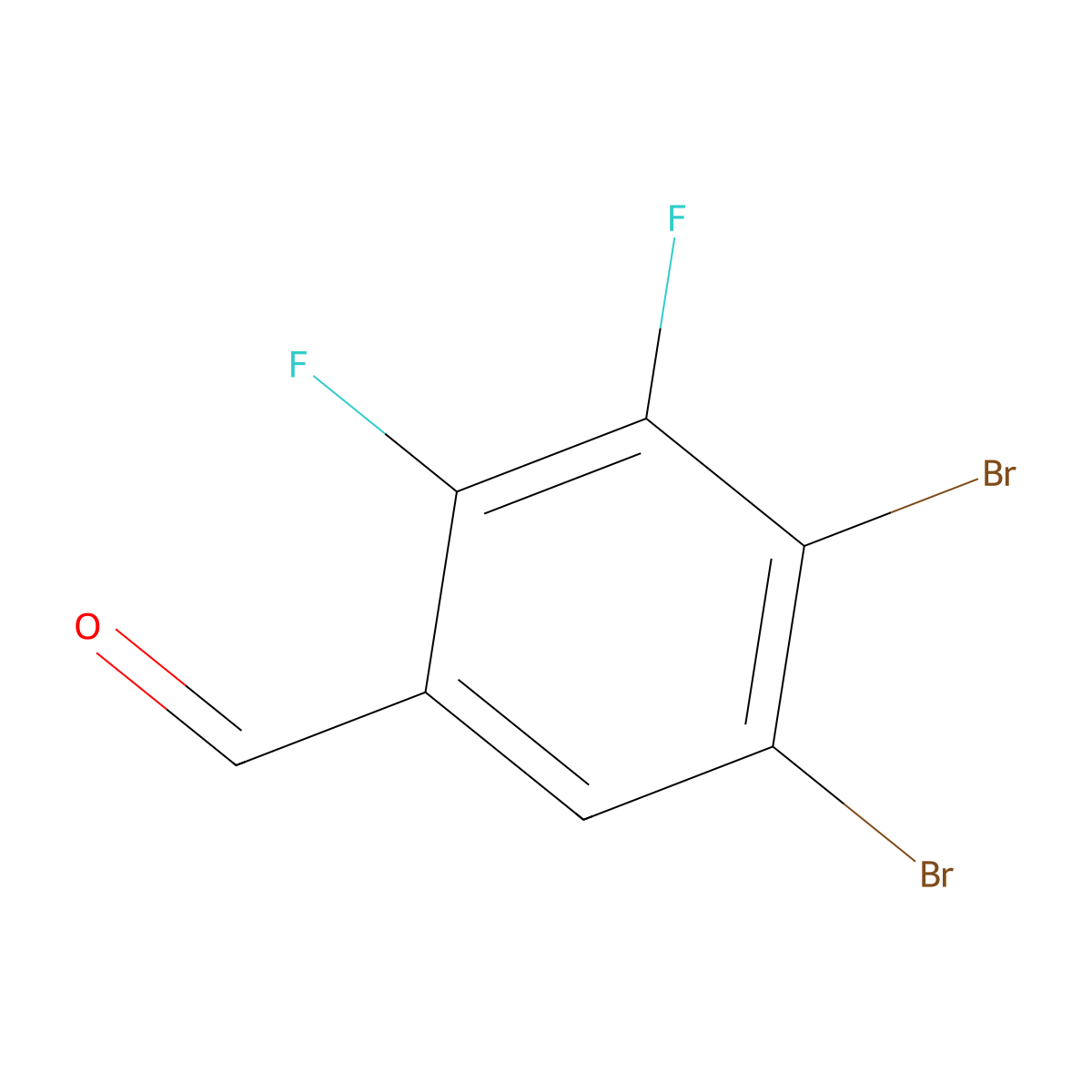 4,5-Dibromo-2,3-difluorobenzaldehyde molecular structure, CAS 1805470-90-9