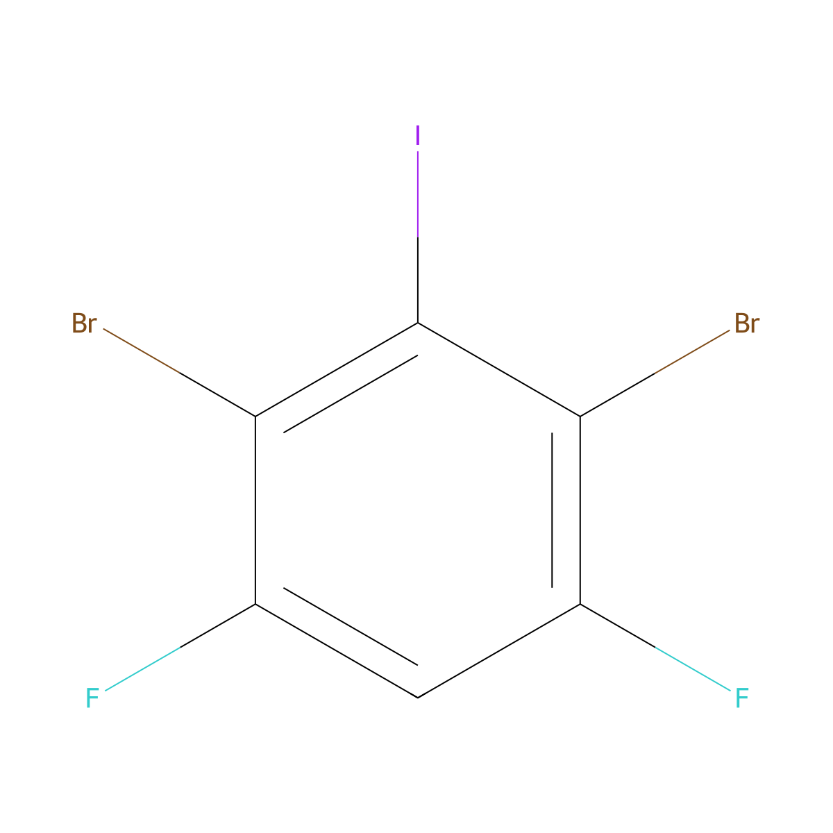 1,3-Dibromo-4,6-difluoro-2-iodobenzene molecular structure, CAS 1805471-65-1