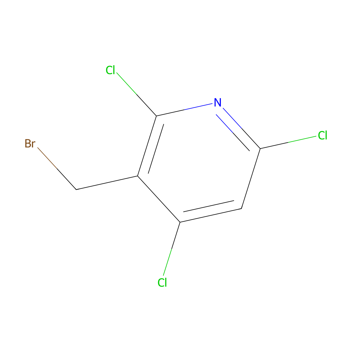 3-(Bromomethyl)-2,4,6-trichloropyridine molecular structure, CAS 1805472-49-4