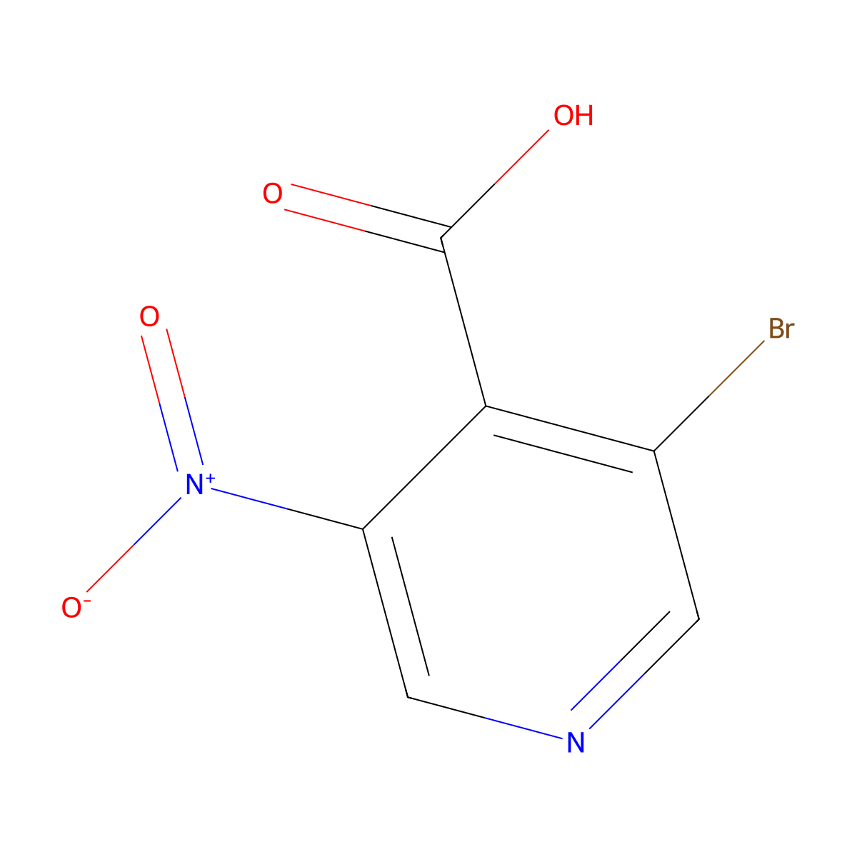 3-Bromo-5-nitropyridine-4-carboxylic acid molecular structure, CAS 1805472-62-1