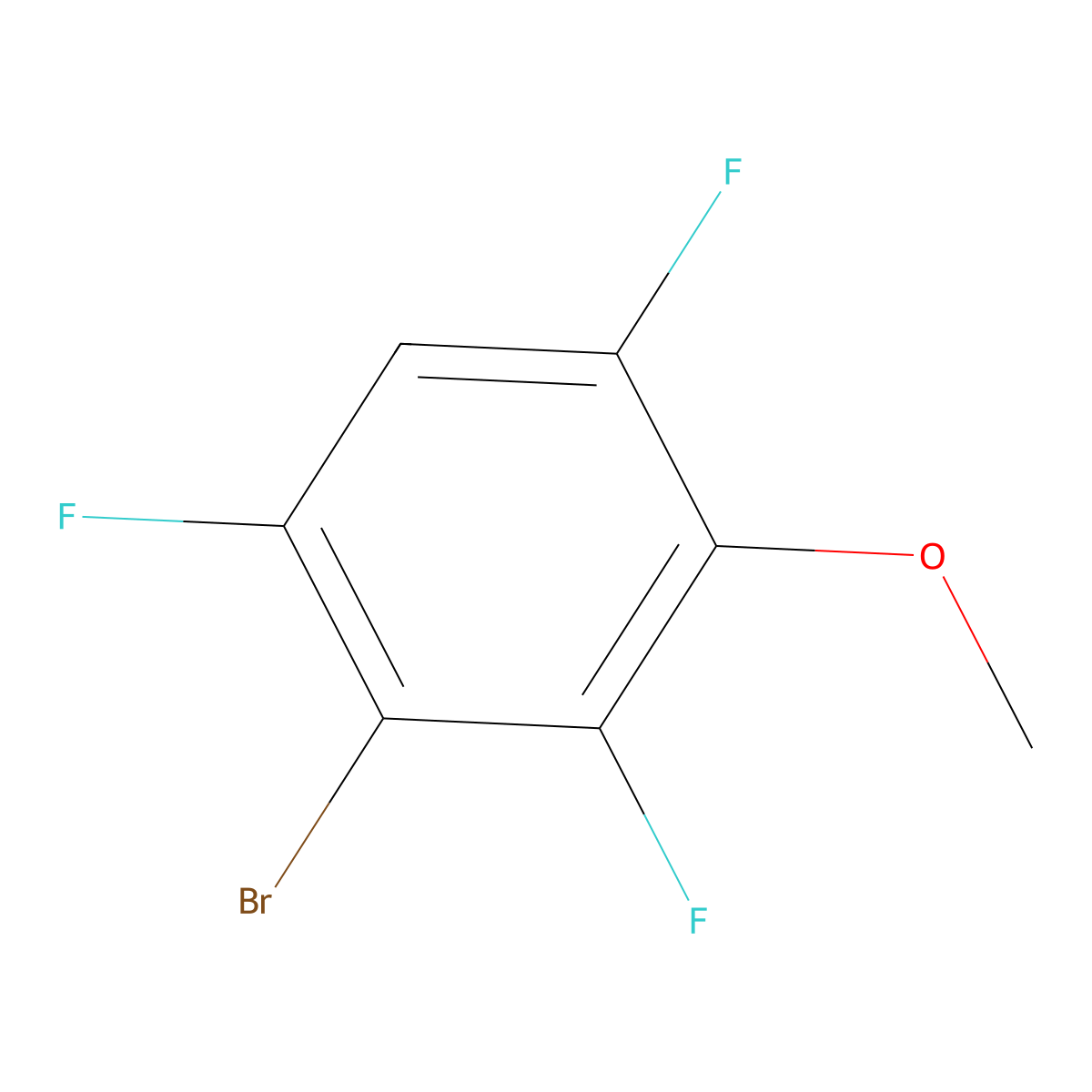 2-Bromo-1,3,5-trifluoro-4-methoxybenzene molecular structure, CAS 1805474-15-0